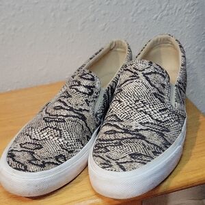 Snake Print Slip-On Keds